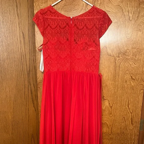 Two Red Azazie Bridesmaid Dresses - Picture 4 of 6
